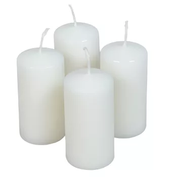 Matt  adventi gyertya 80x40mm fehér 4db/csom (db ár)