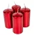 Metál adventi gyertya 80x40mm piros 4db/csom (db ár)