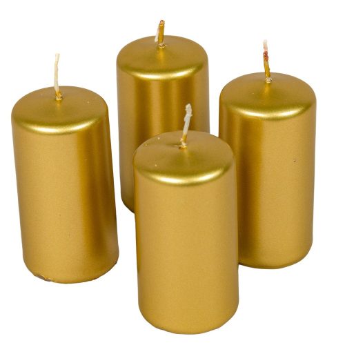 Metál adventi gyertya 80x40mm arany 4db/csom (db ár)