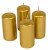 Metál adventi gyertya 80x40mm arany 4db/csom (db ár)