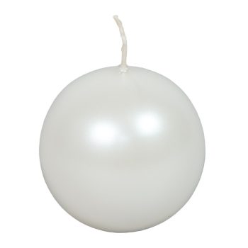Metál gömb gyertya 56mm fehér