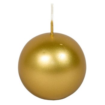 Metál gömb gyertya 56mm arany