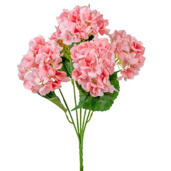 Hortenzia csokor 5 virágos pink 47cm