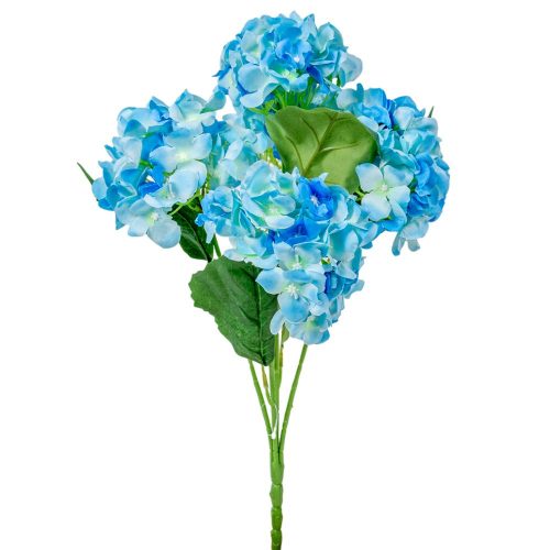 Hortenzia csokor 5 virágos kék 47cm