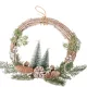 Adventi kopogtató fenyővel,tobozzal 38cm