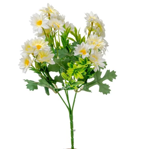 Százszorszép csokor 5ágú fehér M28cm 48db/#