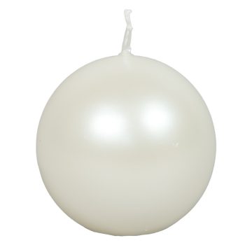 Metál gömb gyertya 80mm fehér