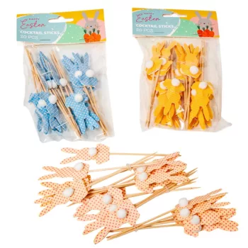 Nyuszi pick 6+8cm 20db/szín/csom