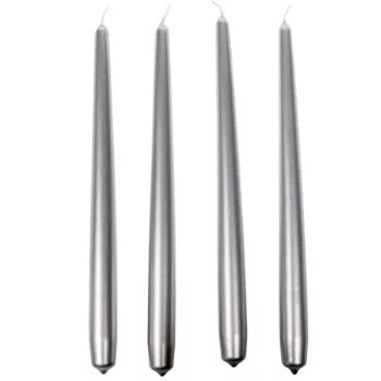 Metál  szálas gyertya 290x22mm ezüst 10db/csom (db ár)