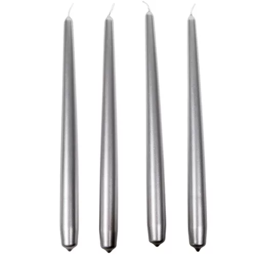 Metál  szálas gyertya 290x22mm ezüst 10db/csom (db ár)