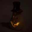 Porcelán tök LED-es arany kalappal M12,5cm