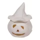 Halloween tök kalappal LED-es ker. fehér M9cm
