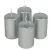 Metál adventi gyertya 80x50mm ezüst  4db/csom (db ár)
