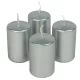 Metál adventi gyertya 80x50mm ezüst  4db/csom (db ár)