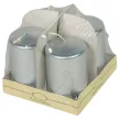 Metál adventi gyertya 80x50mm ezüst  4db/csom (db ár)