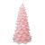 Fenyő gyertya rózsaszín 18cm