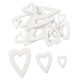 Szív fa fehér 3-5-7cm 20db-os