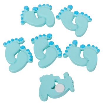 Baba lábnyom öntapadós kék poly 3,2cm 6db-os