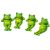 Béka poly 4,4cm zöld 4db-os