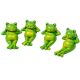 Béka poly 4,4cm zöld 4db-os