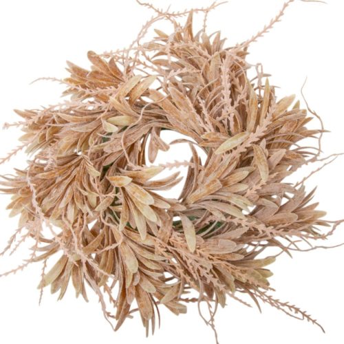 Selyemvirág koszorú beige 30cm