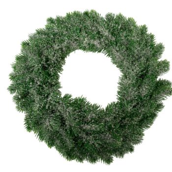 Fenyő koszorú havas zöld 42cm