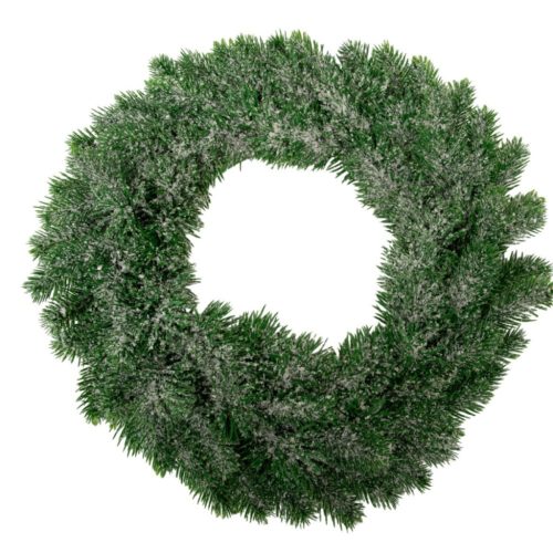 Fenyő koszorú havas zöld 42cm