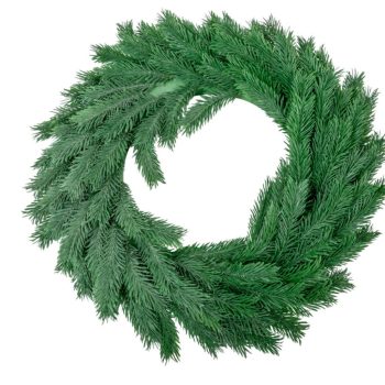 Fenyő koszorú szürkészöld D43cm