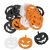 Halloween tök fa narnacs-fekete-fehér 5cm 24db-os