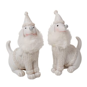 Kutyus ruhában fehér poly  M10cm