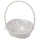 Vessző kosár fehér 44x34x20cm