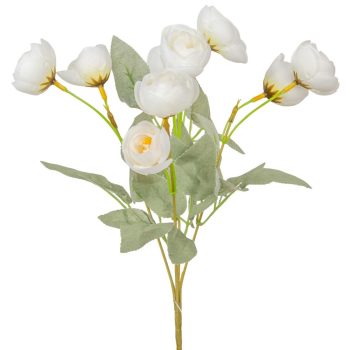 Tearózsa csokor 10v. fehér M32cm 150db/#