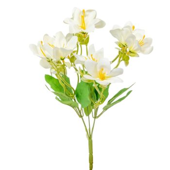 Liliom csokor 10 virágos fehér 33cm