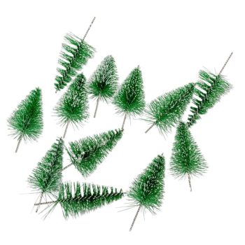 Mini fenyő pick zöld 8cm 12db-os