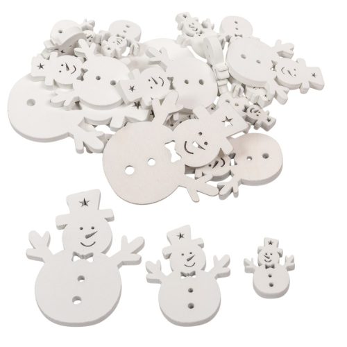 Hóember fa fehér 3-5-7 cm 20 db-os