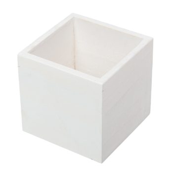 Fa szögletes doboz fehér M10x10x10xcm