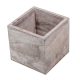 Fa doboz szögletes mosott szürke M10x10x10cm