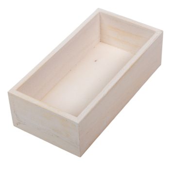 Fa téglalap fehér M6x20x10cm