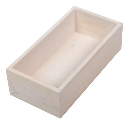 Fa téglalap fehér M6x20x10cm