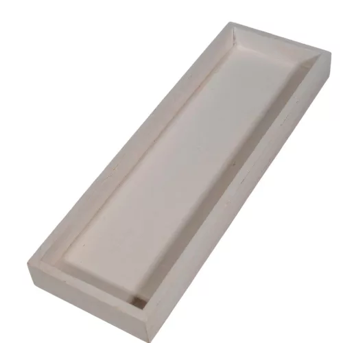 Fa tálca fehér 30x10x3cm