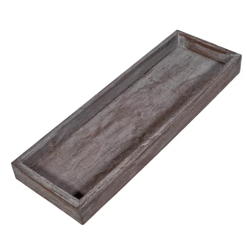 Fa tálca mosott szürke 30x10x3cm 