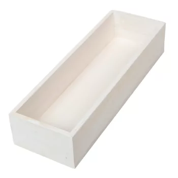 Fa téglalap doboz fehér M6x30x10cm