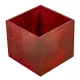 Fa doboz szögletes bordó M12x13x13cm