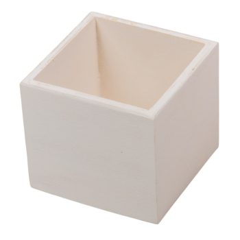 Fa doboz fehér M8x9x9cm