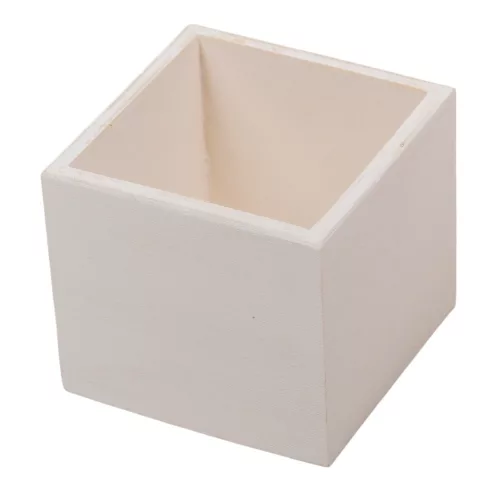 Fa doboz fehér M8x9x9cm