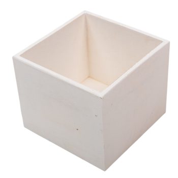 Fa doboz szögletes fehér M11x13x13cm
