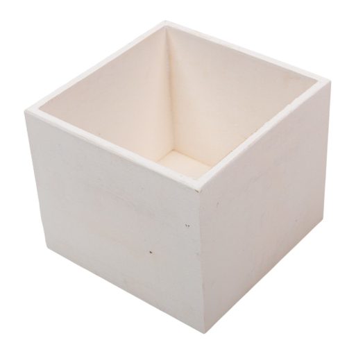 Fa doboz szögletes fehér M11x13x13cm