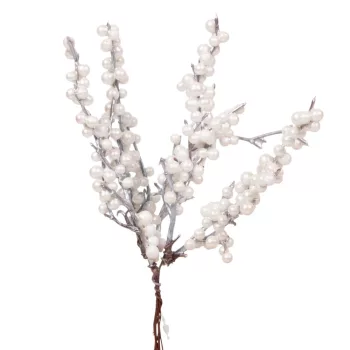 Pick bogyós ág fehér 21cm
