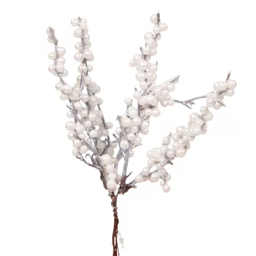 Pick bogyós ág fehér 21cm