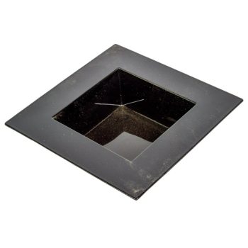 Peremes műanyag tál vastagfalú fényes fekete 20x20cm